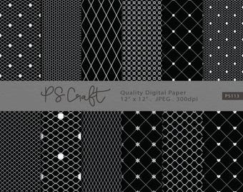 White Lace Digital Papers, Seamless Patterns (PNG, JPEG)
