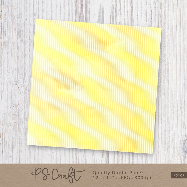 K&ouml;nnte beinhalten: Ein digitales Papier mit einem gelben und orangenen Streifenmuster. Die Streifen sind d&uuml;nn und wellenf&ouml;rmig und erzeugen eine subtile Textur. Der Hintergrund ist hellgelb.