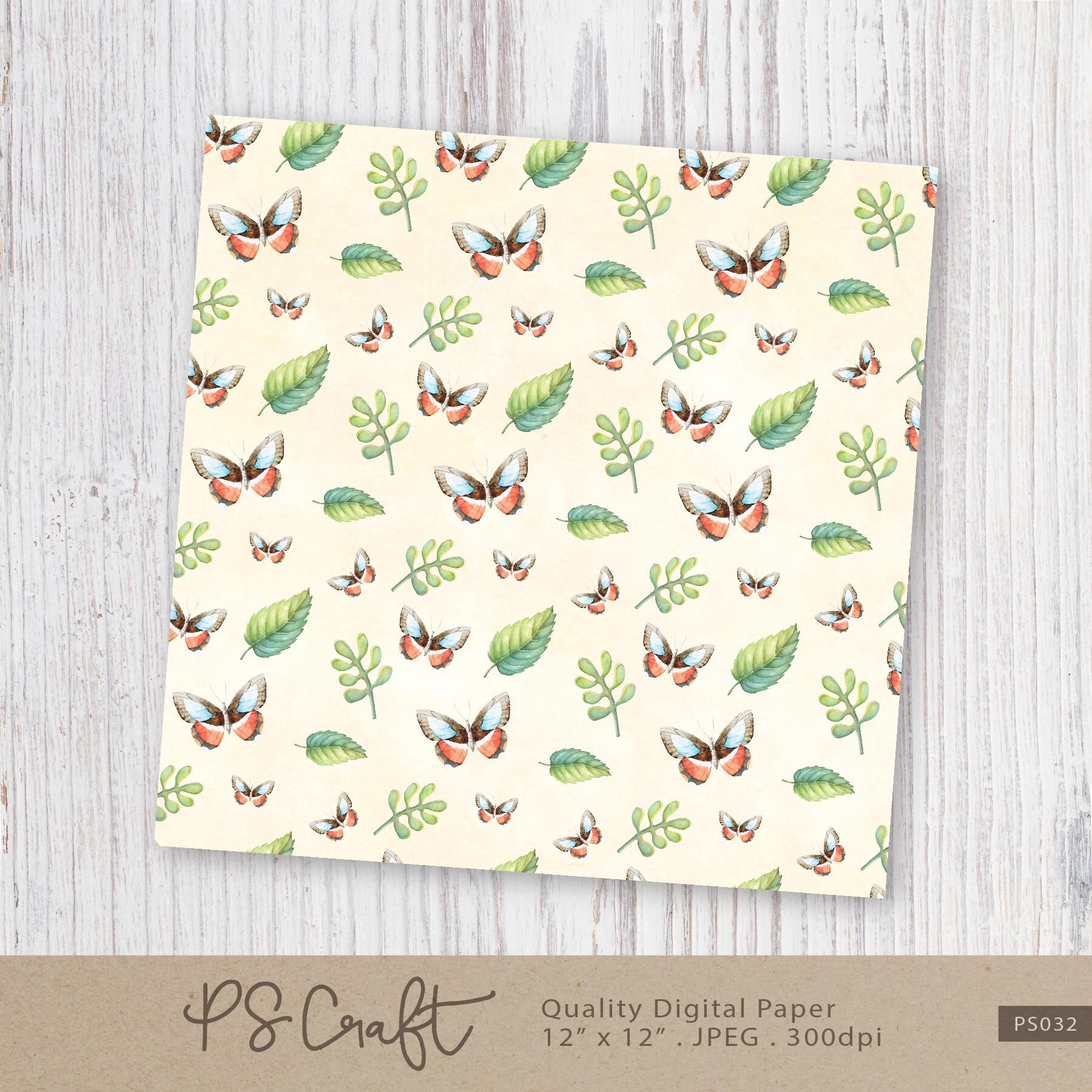 Watercolor Butterfly Digital Papers, SEAMLESS Butterflies Digital Paper ...
