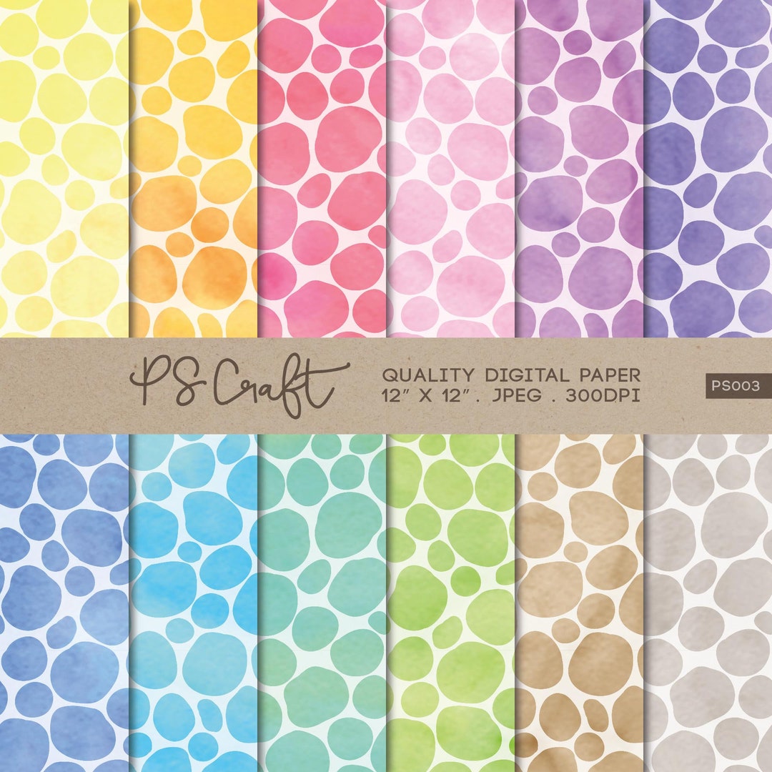 SEAMLESS Water Drops Watercolor Digital Papers Water Drops Etsy