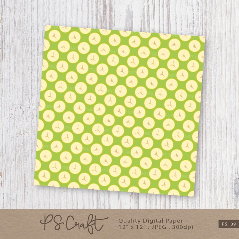May include: A digital paper pattern featuring a repeating design of yellow circles with a brown outline on a green background. The pattern is 12 inches by 12 inches and is 300 dpi.