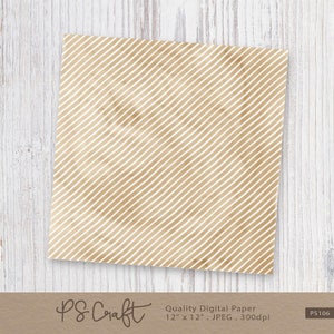 May include: Digital paper with a brown and white striped pattern. The paper has a textured, aged look. The paper is 12 inches by 12 inches and 300 dpi.