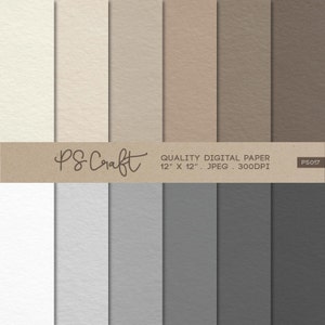 Papéis Digitais Kraft Paper, textura "CRAFT PAPER", Pacote de Papel Digital Simples