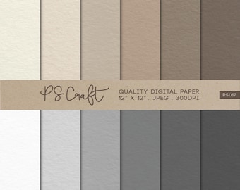 Kraft Paper Digital Papers, Textur ""CRAFT PAPER"", Plain Digital Paper Pack."