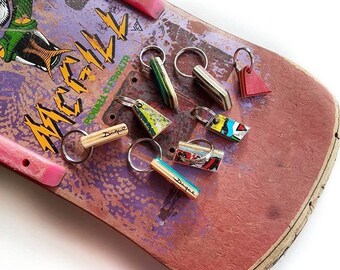 Handmade Upcycled skateboard coasters made by Duque Skate Art set of two