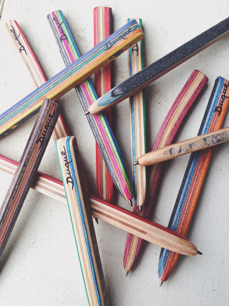 Recycled Upcycled Skateboard Griptape Pen SkatePen Handmade by Etsy