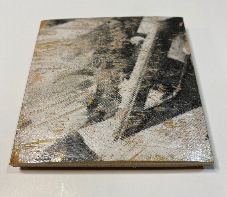 Handmade Upcycled skateboard coasters made by Duque Skate Art set of two