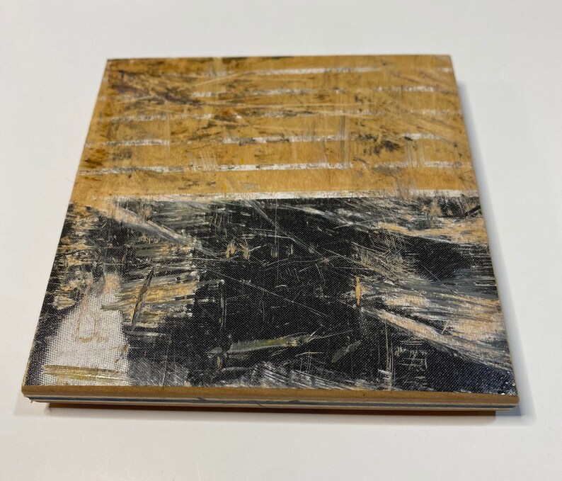 Handmade Upcycled skateboard coasters made by Duque Skate Art set of two