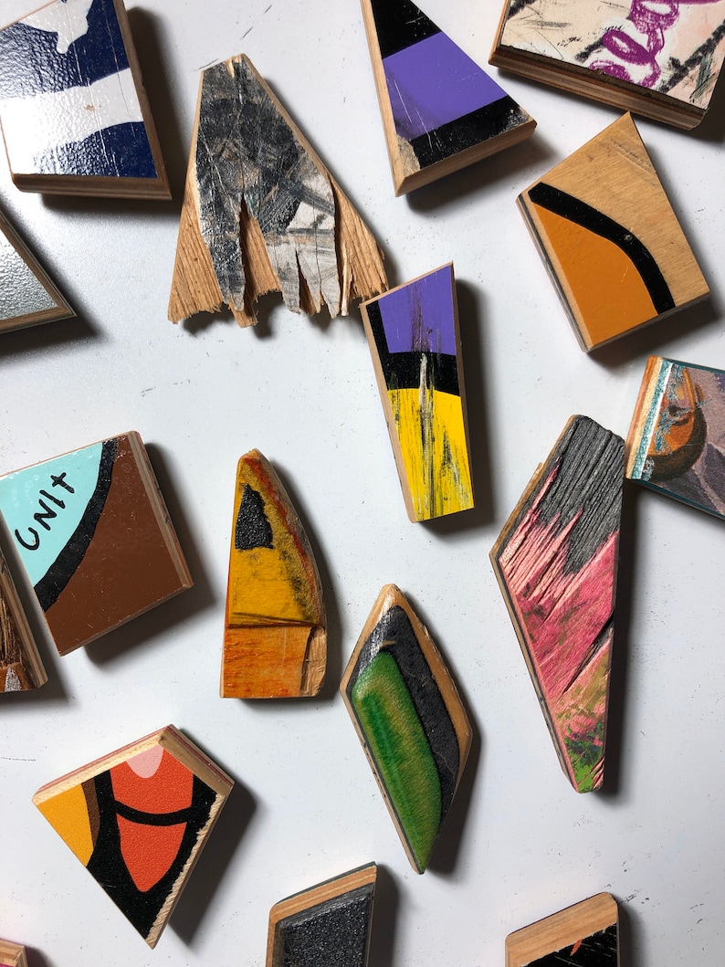 Upcycled Skateboard Recycled Wood Handmade by Duque Skate Art Etsy