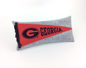 Georgia Bulldogs Pennant Pillow gift room decor UGA Dawgs