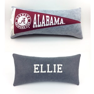 University of Alabama Crimson Tide Pennant Pillow graduation gift dorm room decor Personalized back