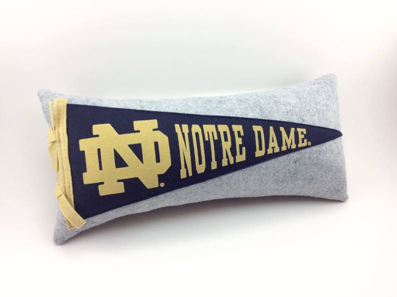 University Of Notre Dame Fighting Irish Nd Pennant Pillow Etsy