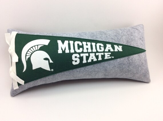 Michigan State University Spartans Pennant Pillow Gift Dorm Etsy