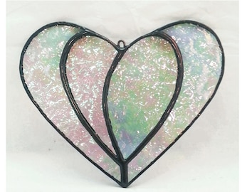 Stained Glass Iridescent Heart