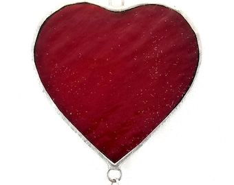 Stained Glass Heart with Skull & Crossbones Charm