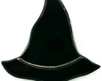 Stained Glass Basic Black Witches Hat