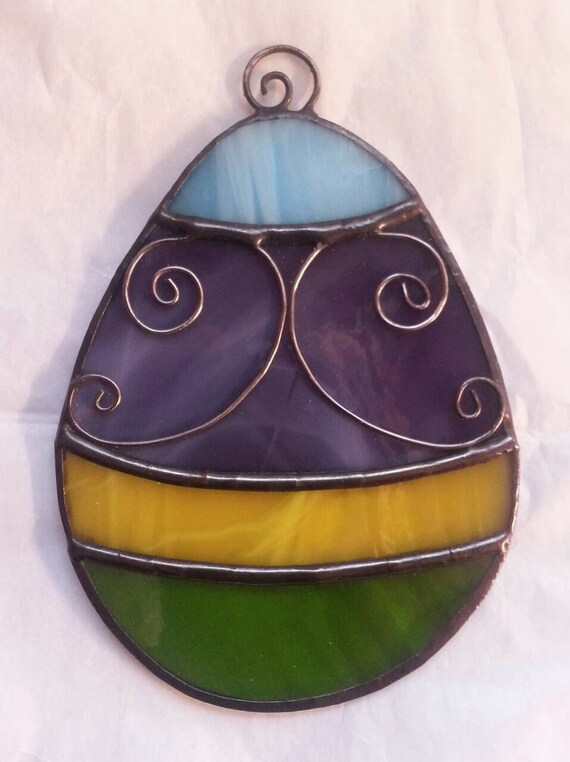 Items similar to Stained Glass Easter Egg on Etsy
