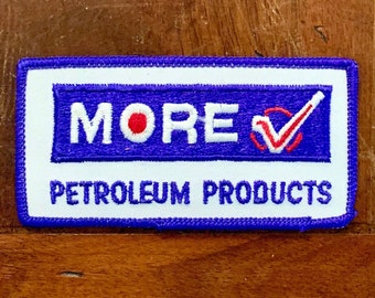 More Petroleum Products Work Shirt Gas Station Attendant Patch