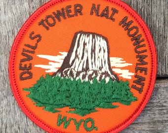 Devils Tower Wyoming Vintage Souvenir Travel Patch from Rushmore Photo and Gifts