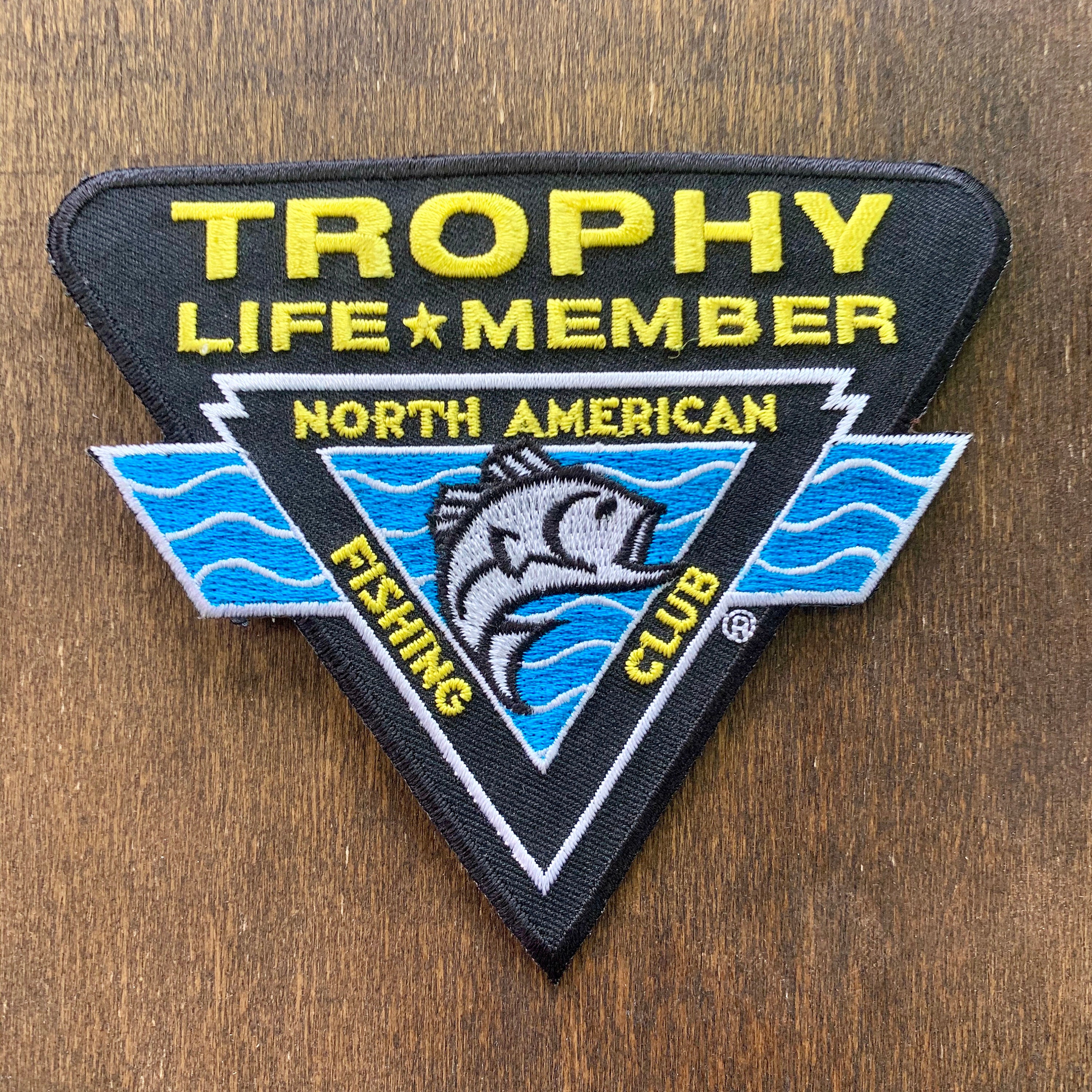 Trophy Life Member, North American Fishing Club Patch