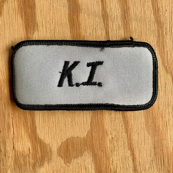 K.I. A Gray Work Shirt Name Patch That Says k.i. Etsy