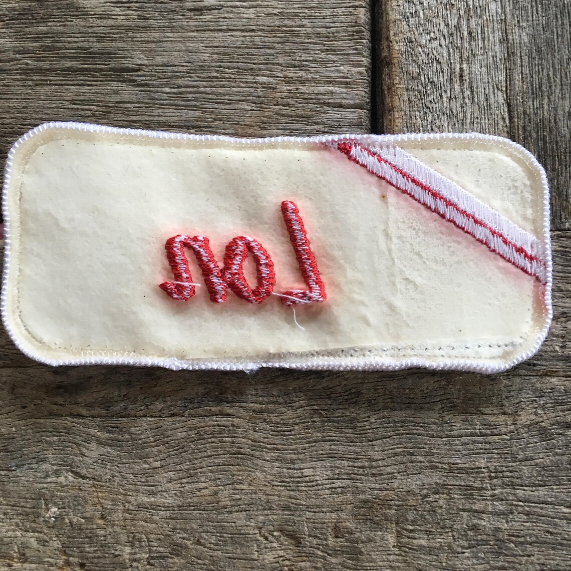 Lon. A White Work Shirt Name Patch That Says lon Etsy