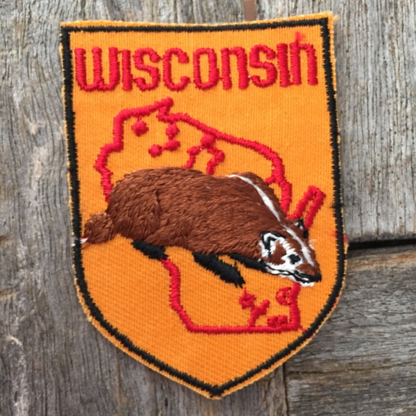 Wisconsin Vintage Souvenir Travel Patch by Voyager