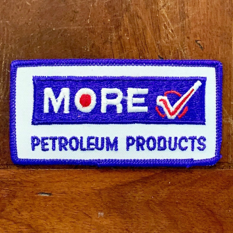 More Petroleum Products Work Shirt Gas Station Attendant Patch