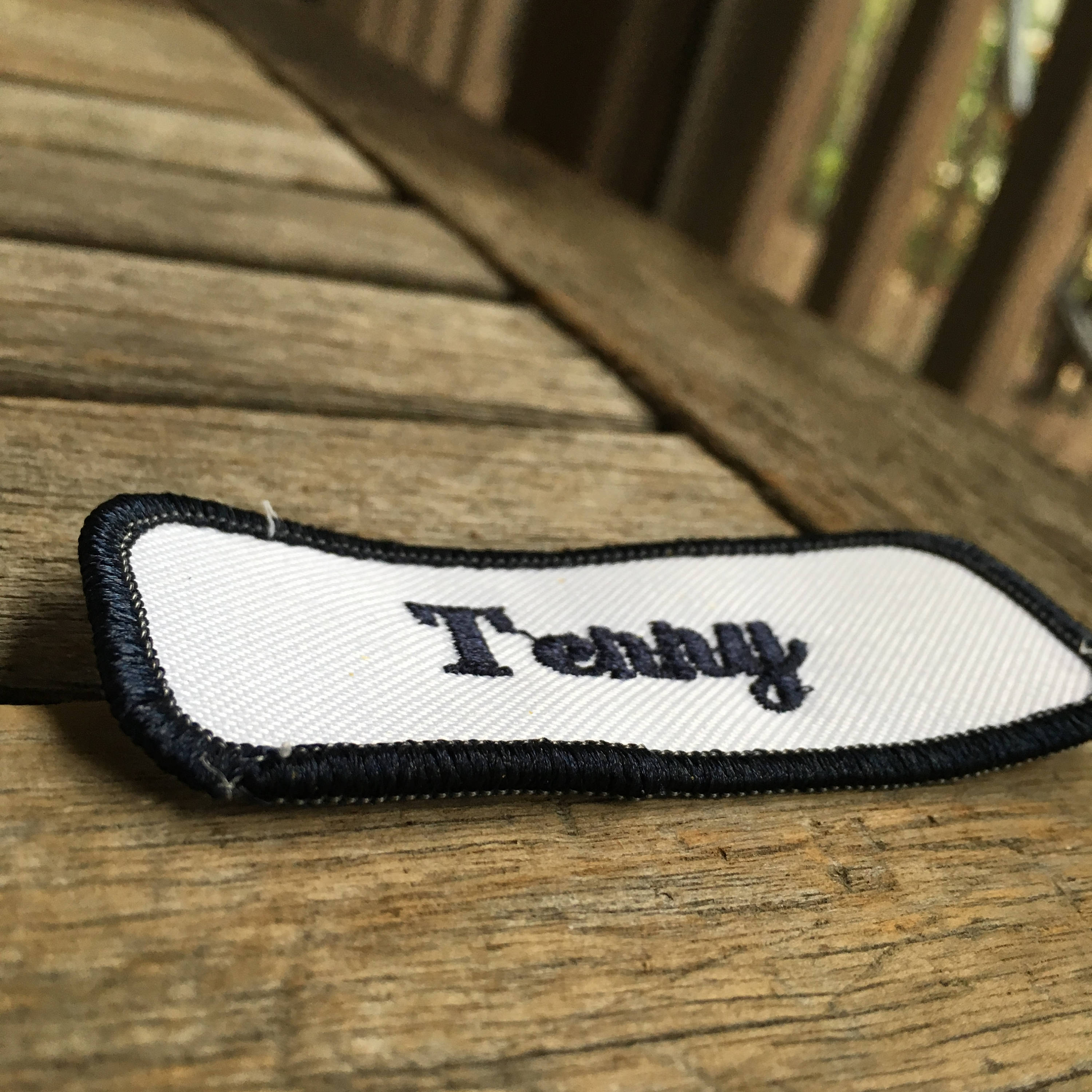 Terry A White Work Shirt Name Patch That Says Etsy