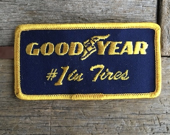 Goodyear #1 in Tires navy blue work shirt uniform patch.