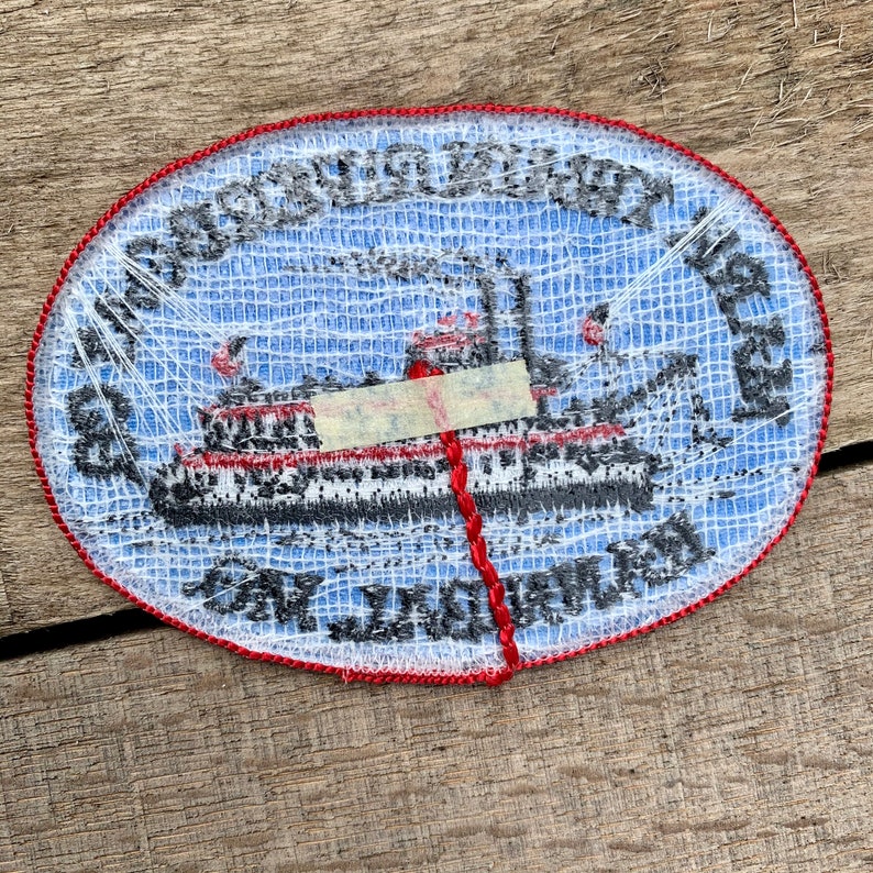 Mark Twain Riverboat Company Missouri Vintage Souvenir Travel Patch Hannibal