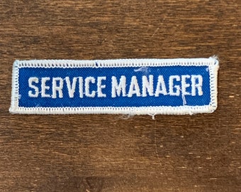 Service Manager Work Shirt Uniform Patch