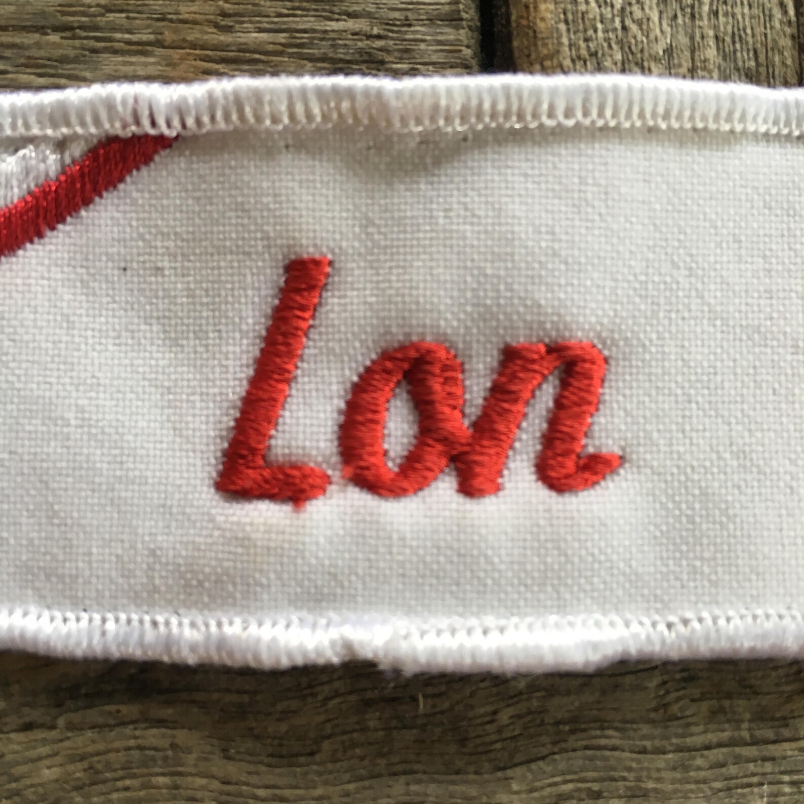 Lon. A White Work Shirt Name Patch That Says lon Etsy