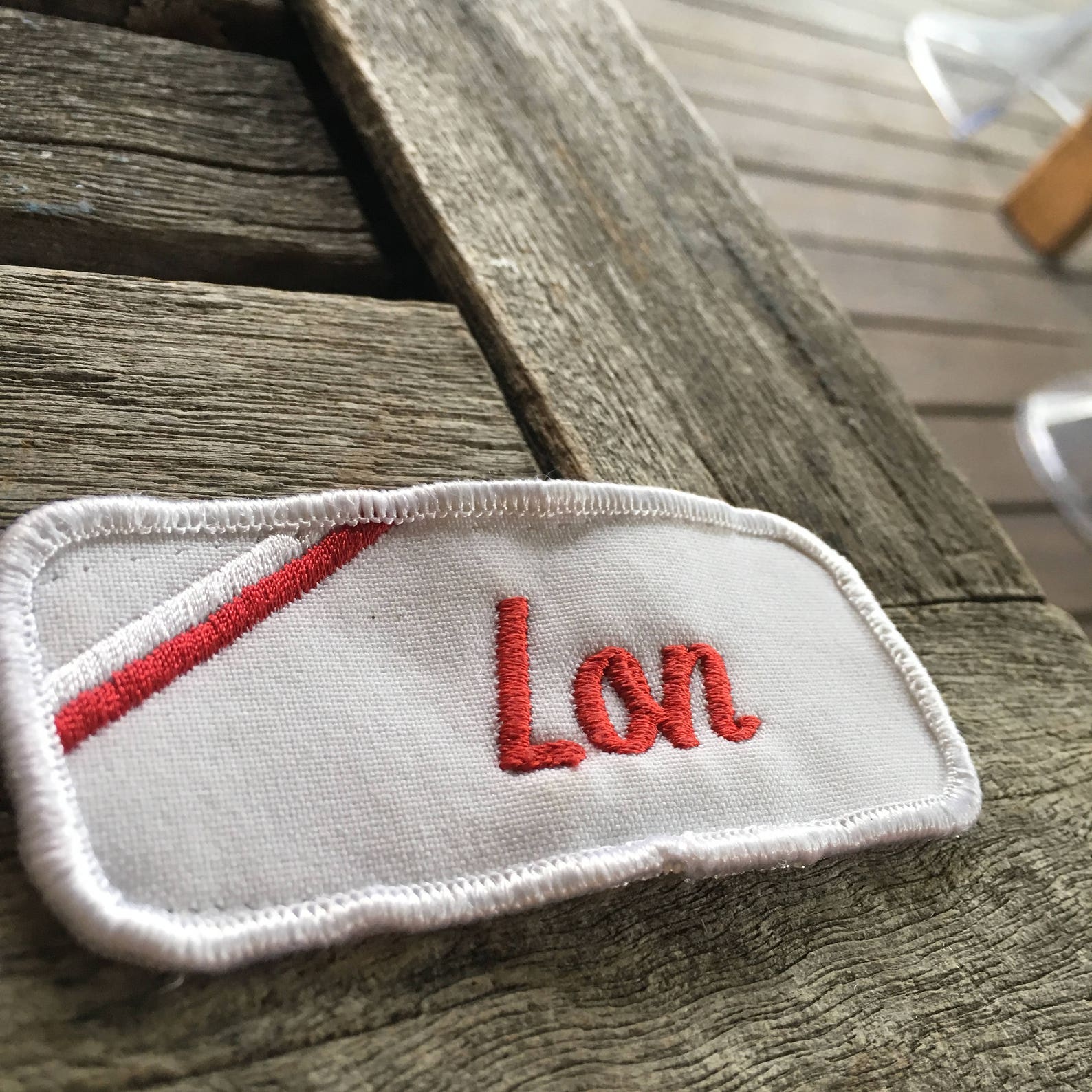Lon. A White Work Shirt Name Patch That Says lon Etsy