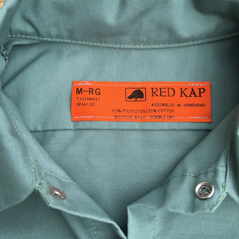 Long Sleeve Size Medium Baugh/'s Industrial Green Central Laundry Work Shirt Change the Name Patch for FREE.
