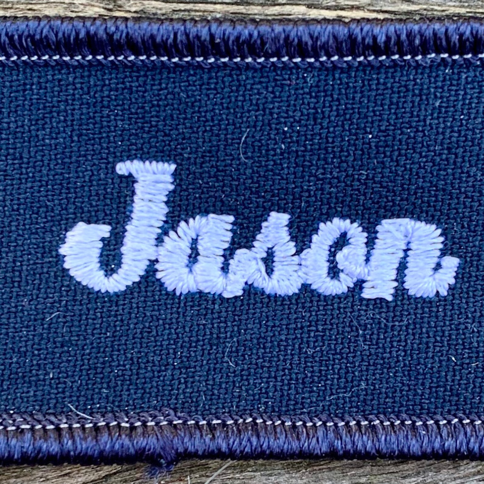 Jason. A Navy Blue Work Shirt Name Patch That Says Etsy