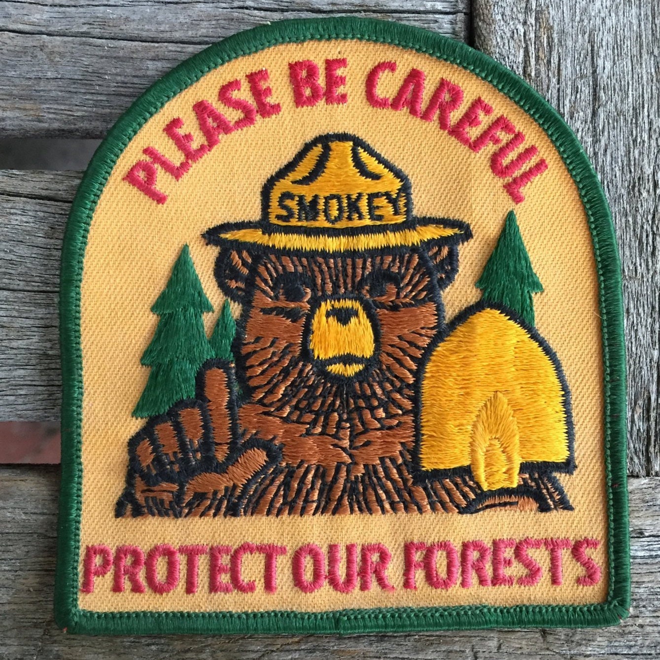 Please Be Careful Protect Our  Forest Vinyl STICKER SMOKEY BEAR
