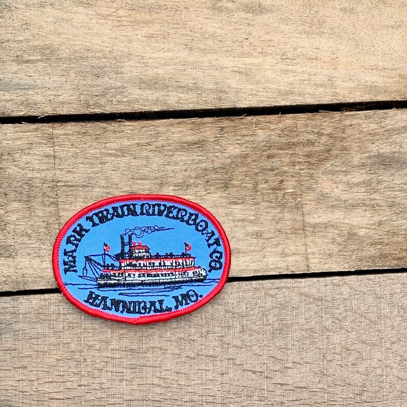 Mark Twain Riverboat Company Missouri Vintage Souvenir Travel Patch Hannibal