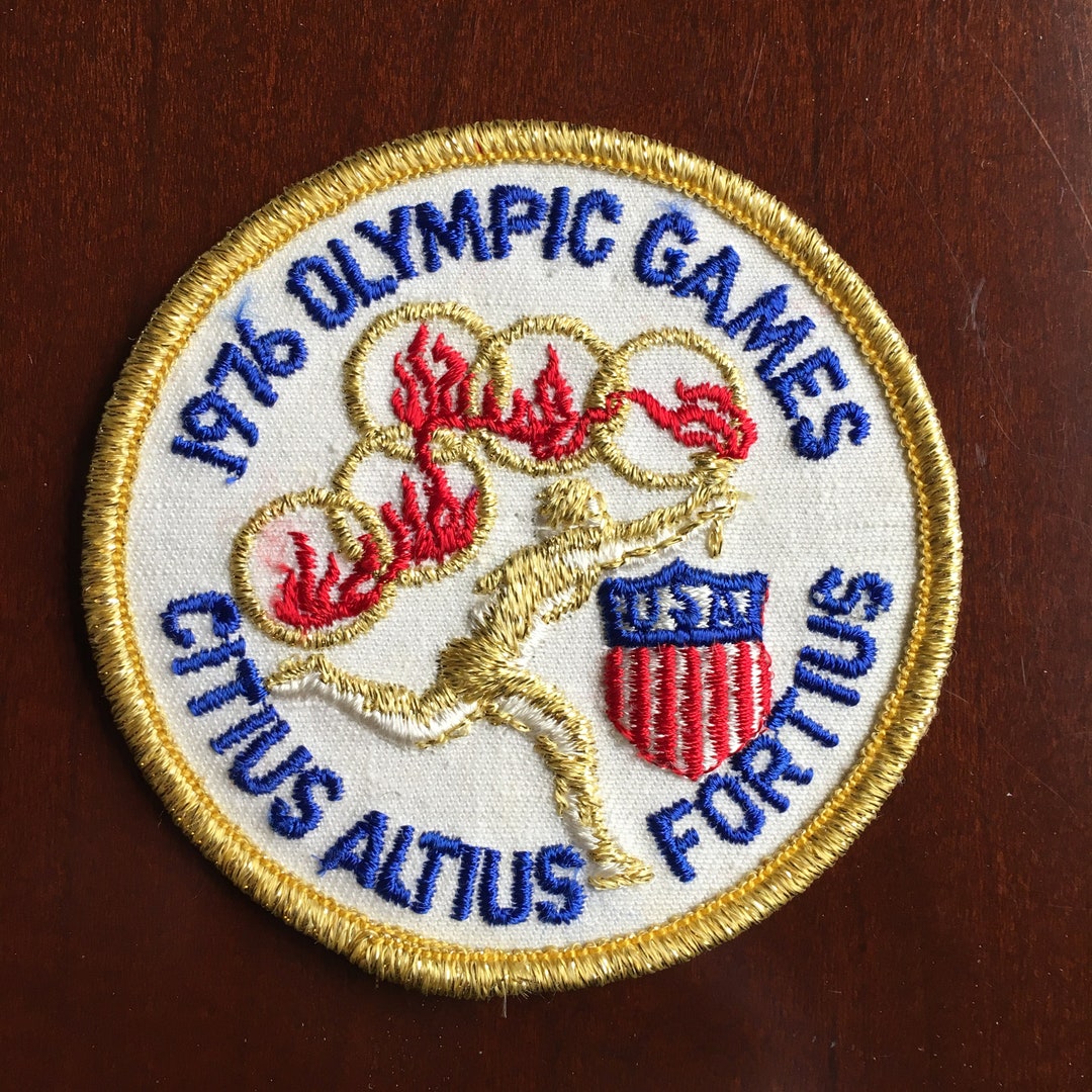 Patch Olympique Montréal 1976 - Bleu - Basket - Inutilisé - Vintage