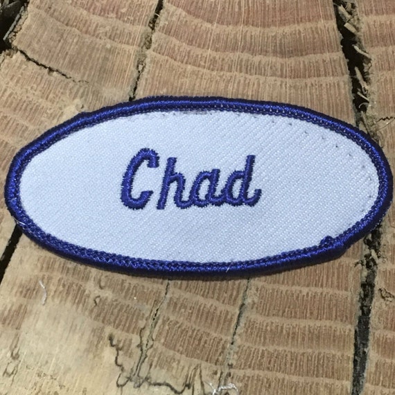 PILOT NEW EMBROIDERED SEW IRON ON NAME PATCH BLUE ON WHITE