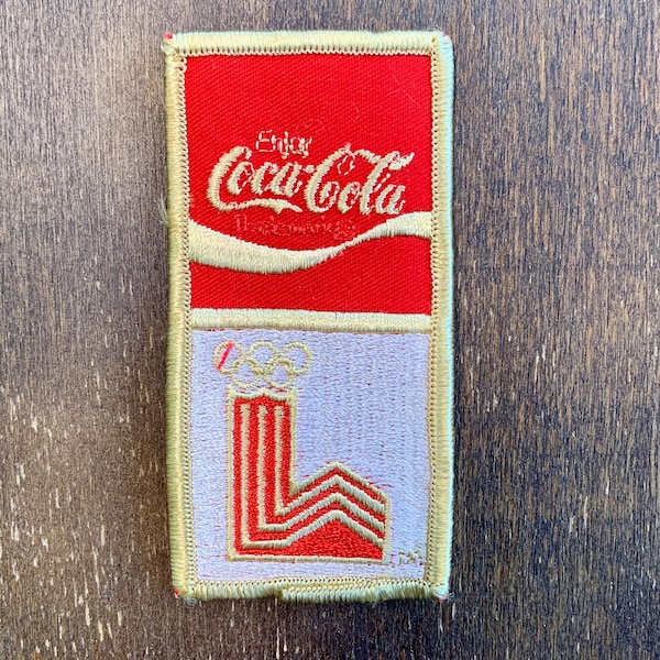 Coca Cola Sponsor for Lake Placid New York USA 1980 Olympics Vintage Souvenir Travel Patch