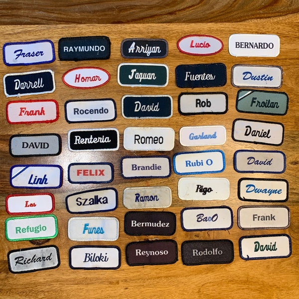 Shirt Name Patch Etsy