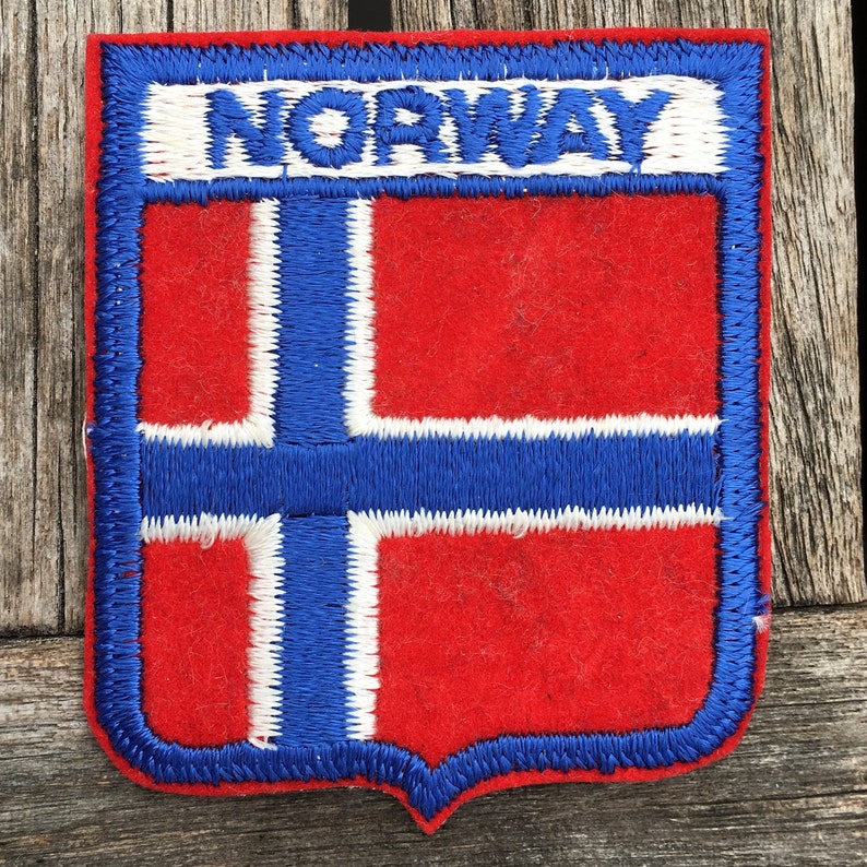 Norwegian Flag Patch – Embroidery Travel Souvenir, Unbranded