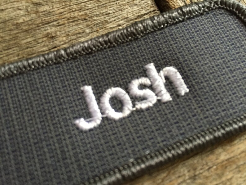 Josh. A Gray Work Shirt Name Patch That Says josh Etsy