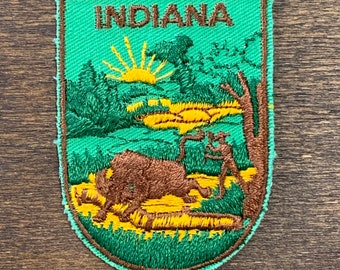 Indiana Vintage Travel Patch by Voyager