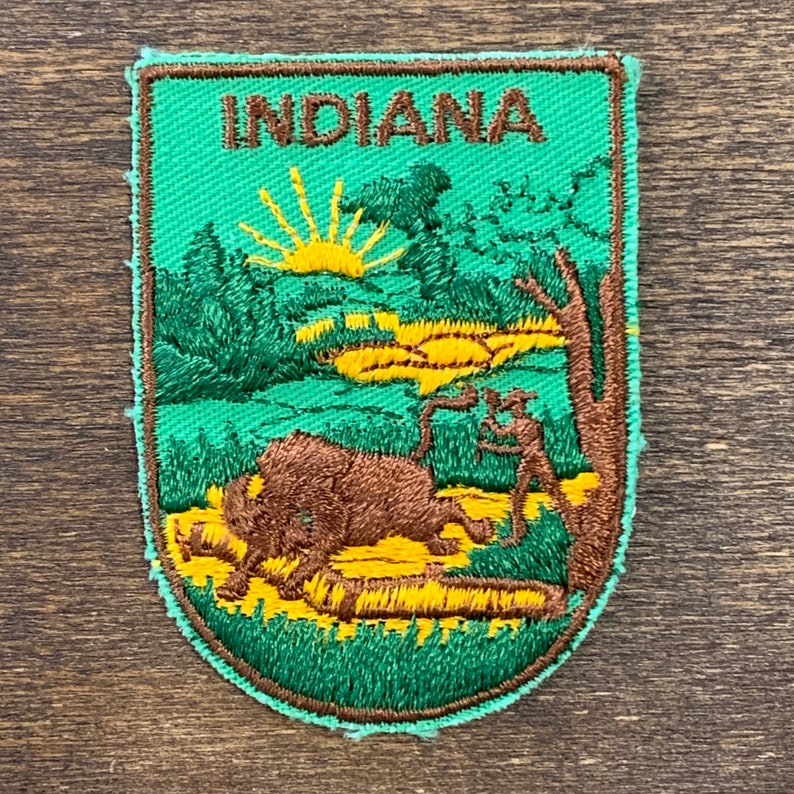 Indiana Vintage Travel Patch by Voyager image 1