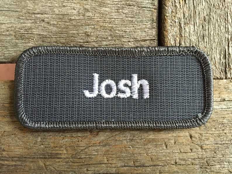Josh. A Gray Work Shirt Name Patch That Says josh Etsy
