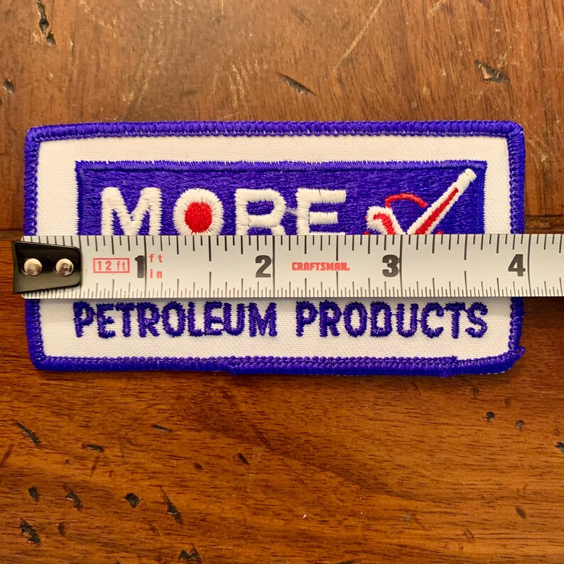 More Petroleum Products Work Shirt Gas Station Attendant Patch