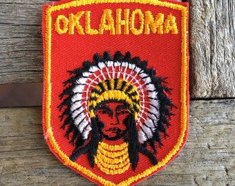 Oklahoma Vintage Souvenir Travel Patch by Voyager