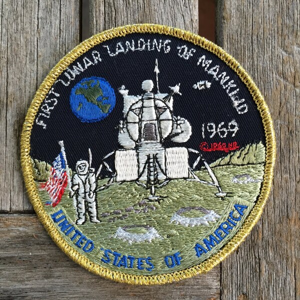 Premier alunissage de l'humanité 1969 Souvenir NASA Space voyage Patch